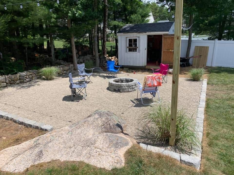 Gallery photos for From Bare Dirt to Fire Pit Hangout Spot: Image #1